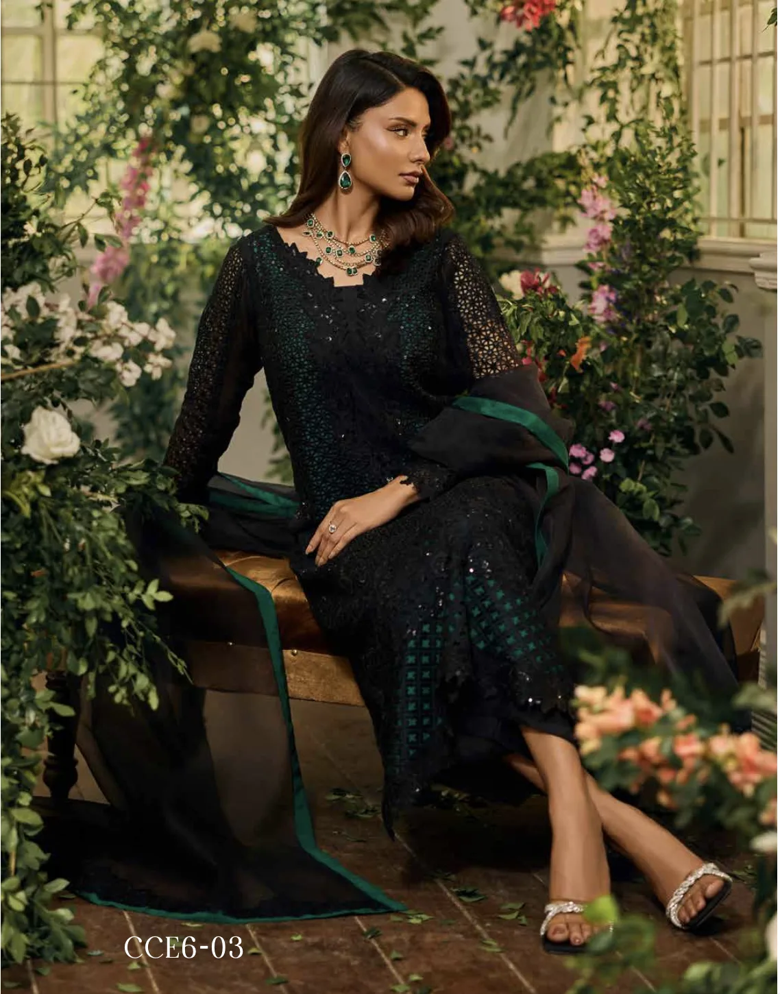 Midnight Emerald – Sequined 3-Piece Formal Suit - Image 3