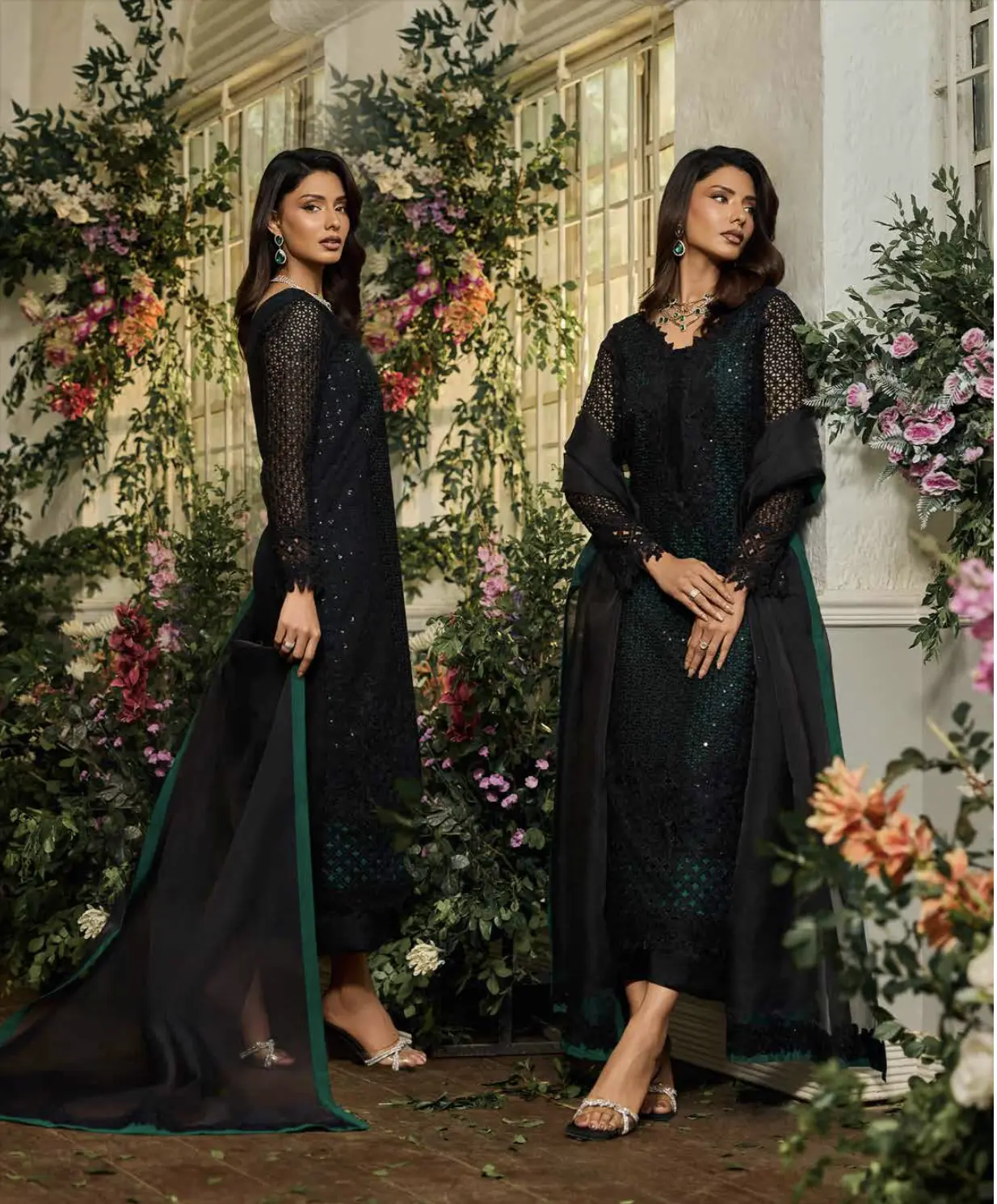 Midnight Emerald – Sequined 3-Piece Formal Suit - Image 4